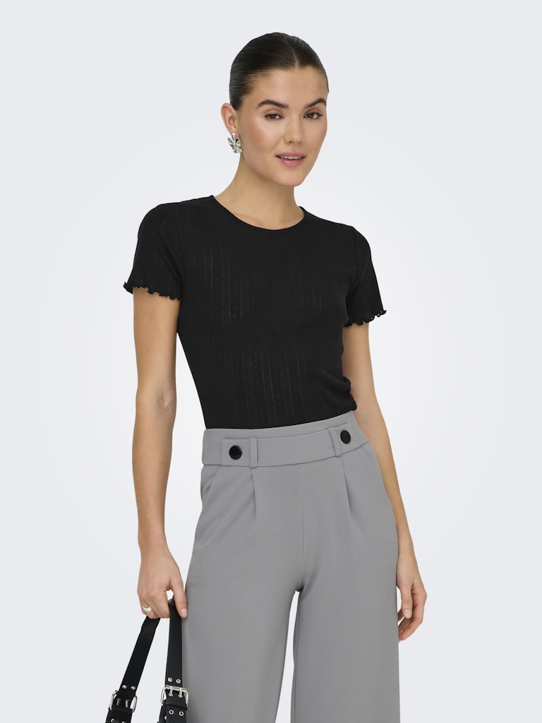 SALSA LIFE NECK TOP - BLACK
