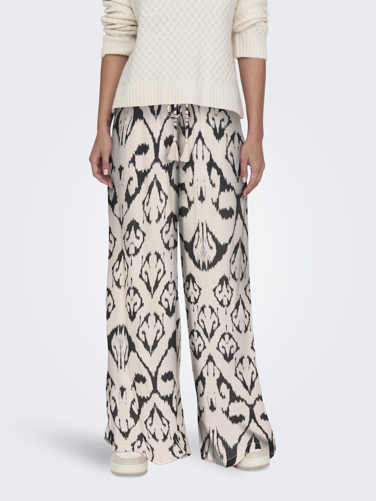 BREE LIFE WIDE PANT - CEMENT/BLACK