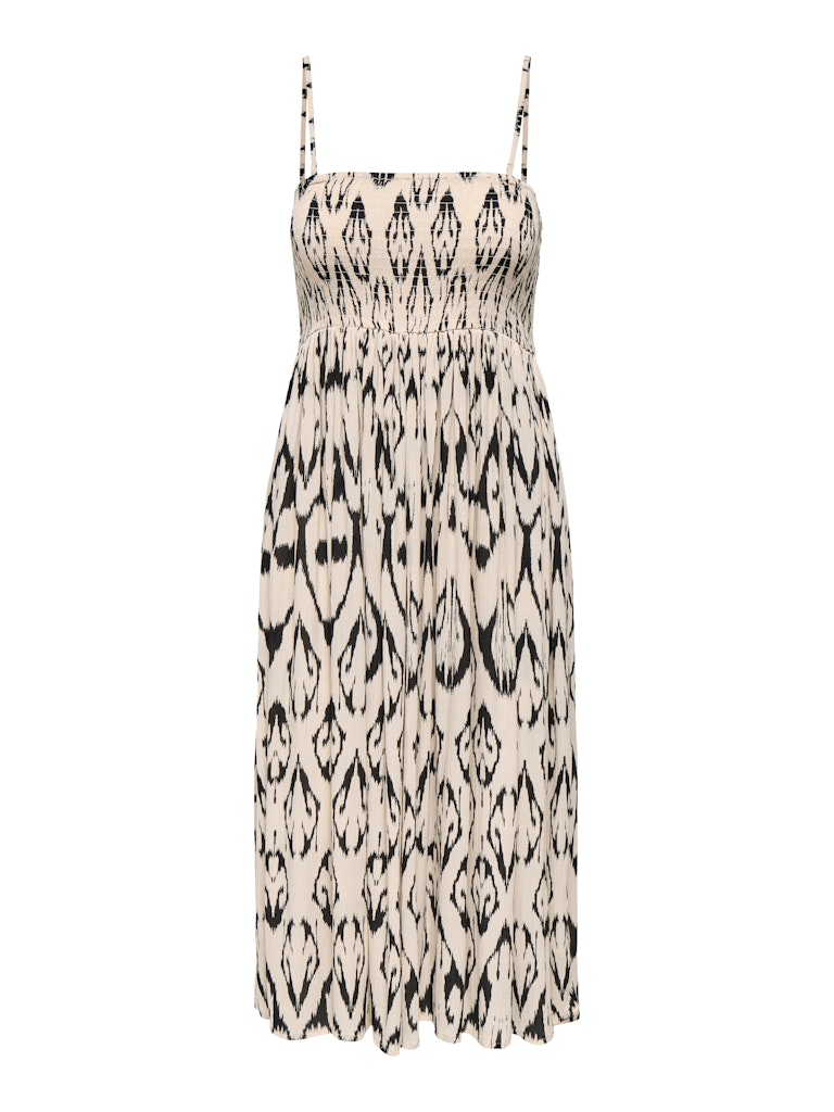 BREE LIFE SMOCK DRESS - CEMENT/BLACK