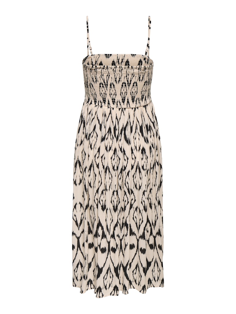 BREE LIFE SMOCK DRESS - CEMENT/BLACK