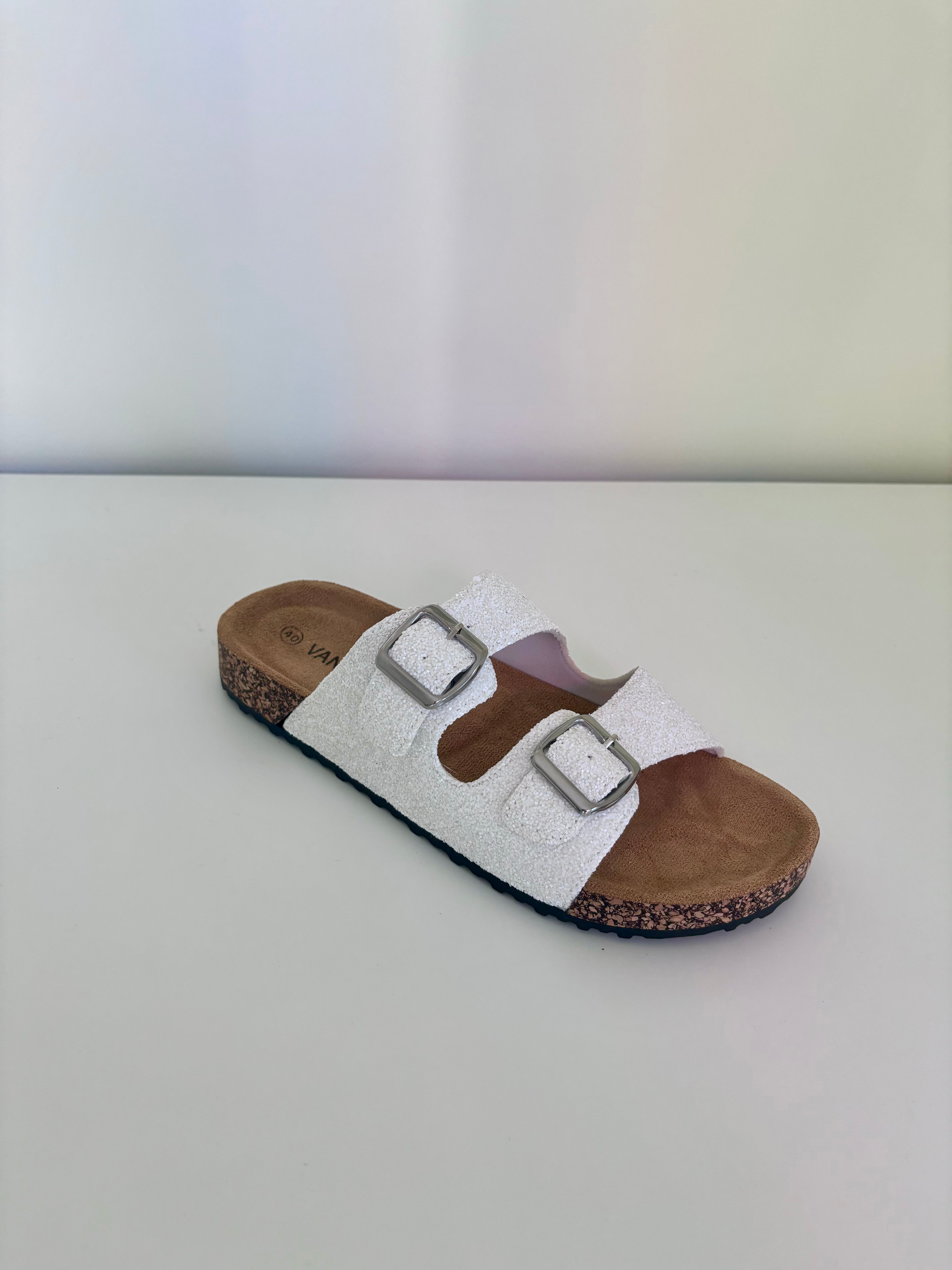 SANDAL 0006 - WHITE GLITTER