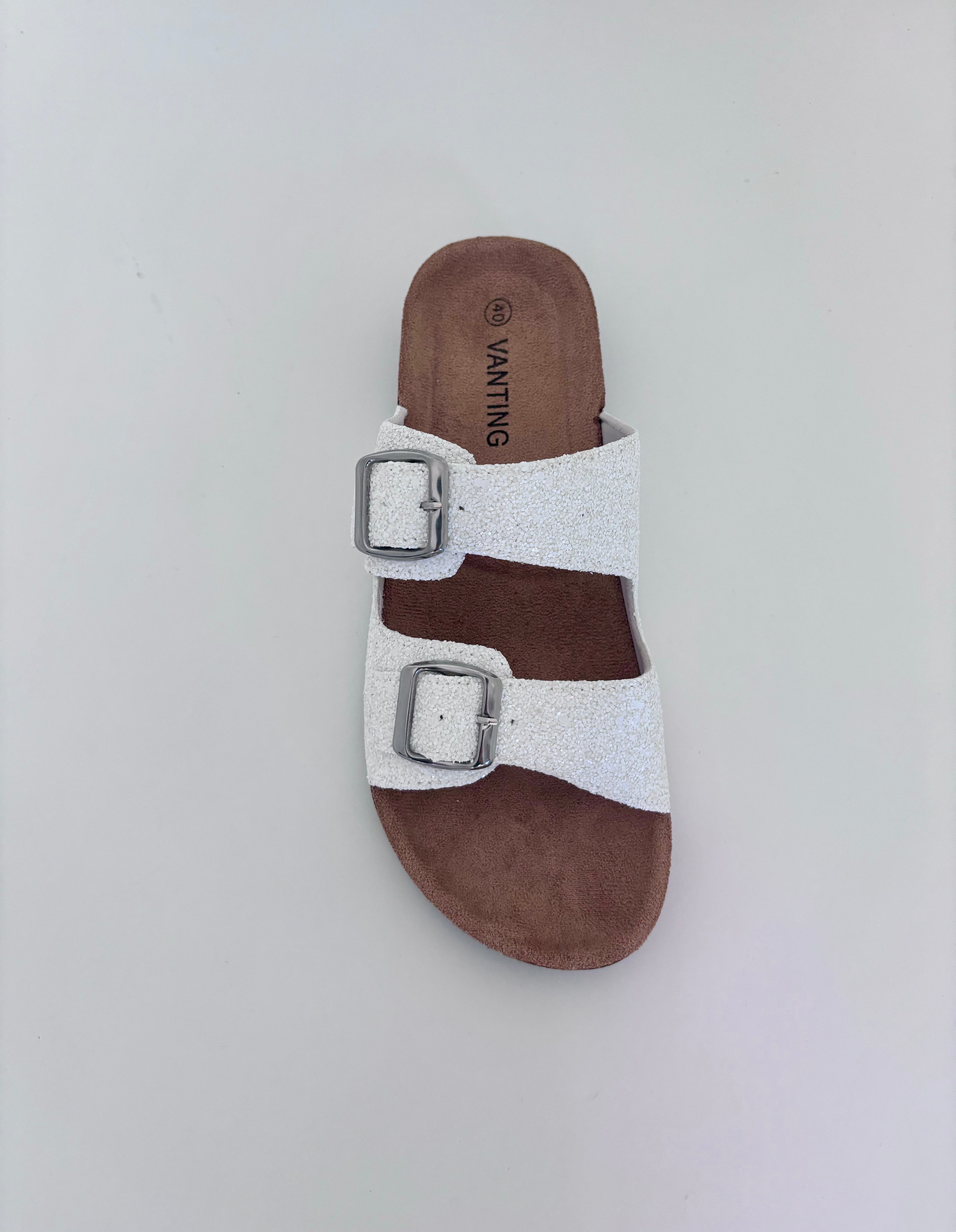 SANDAL 0006 - WHITE GLITTER