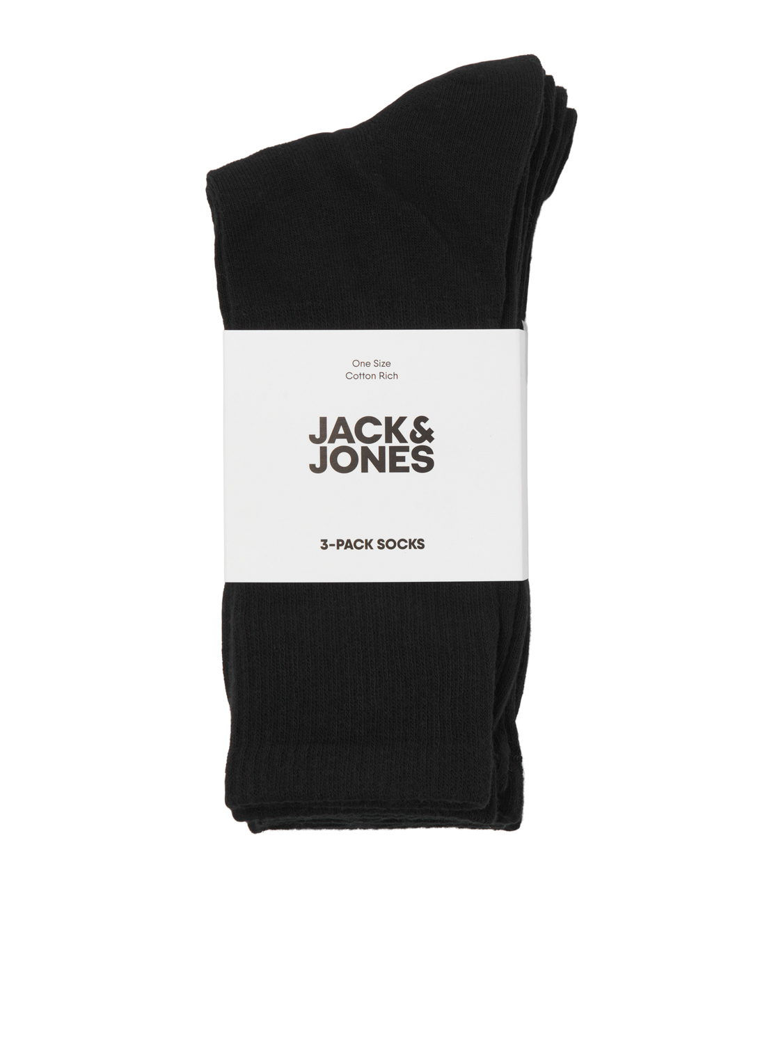 CHARLES TENNIS SOCK 3 PACK - BLACK