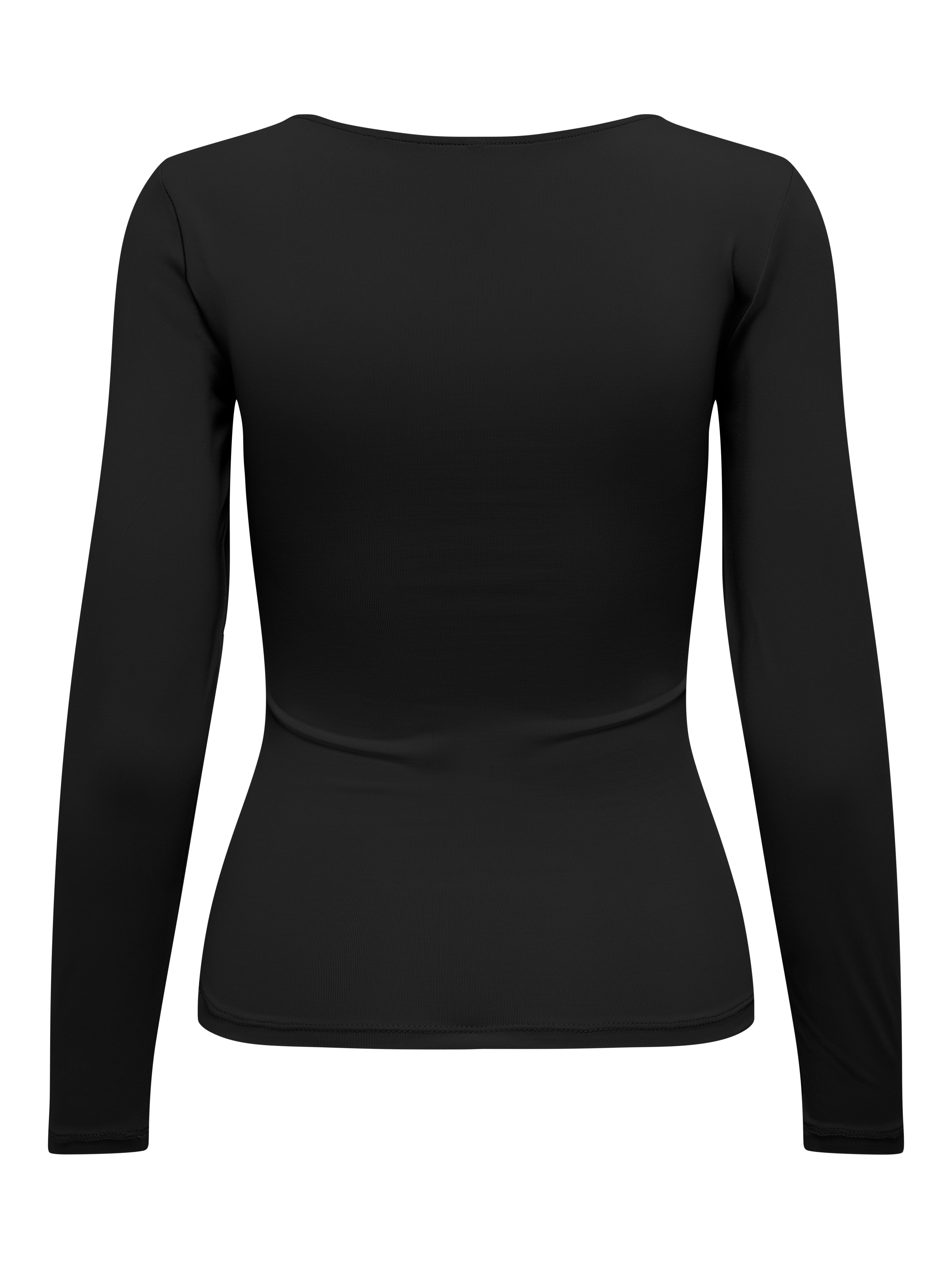 Ea langærmet vendbar bluse - Black