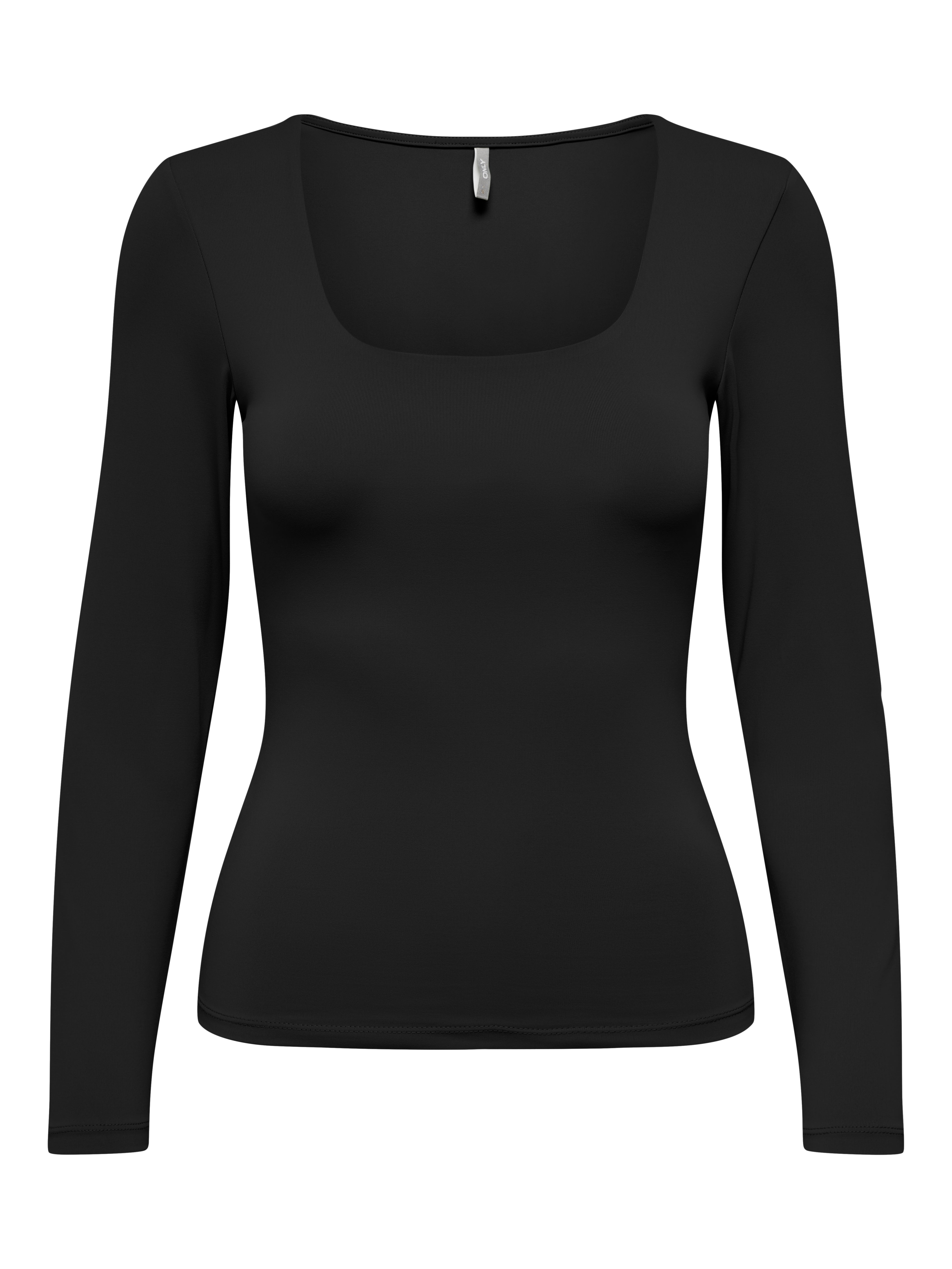 Ea langærmet vendbar bluse - Black