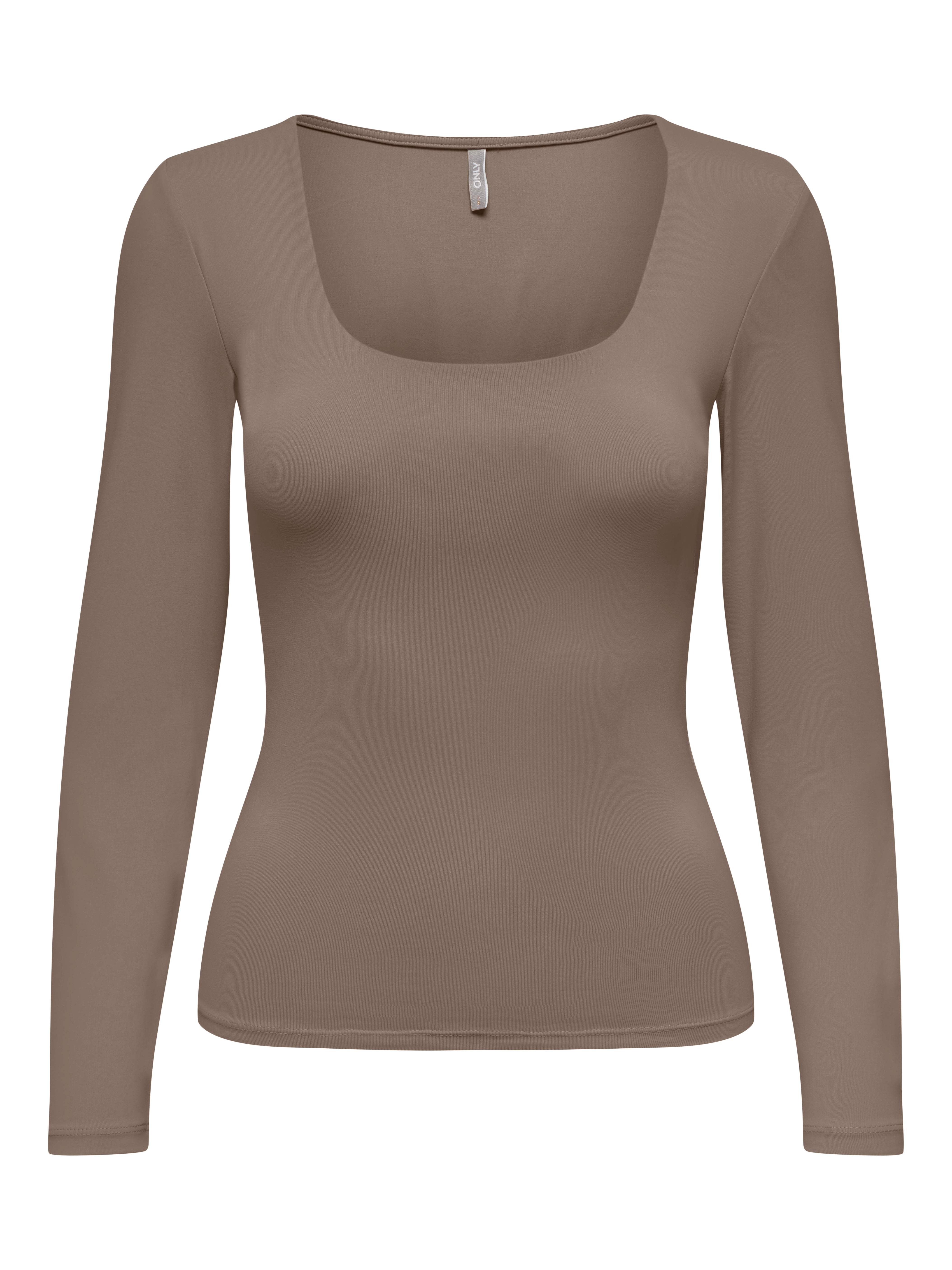 Ea langærmet vendbar bluse - Walnut