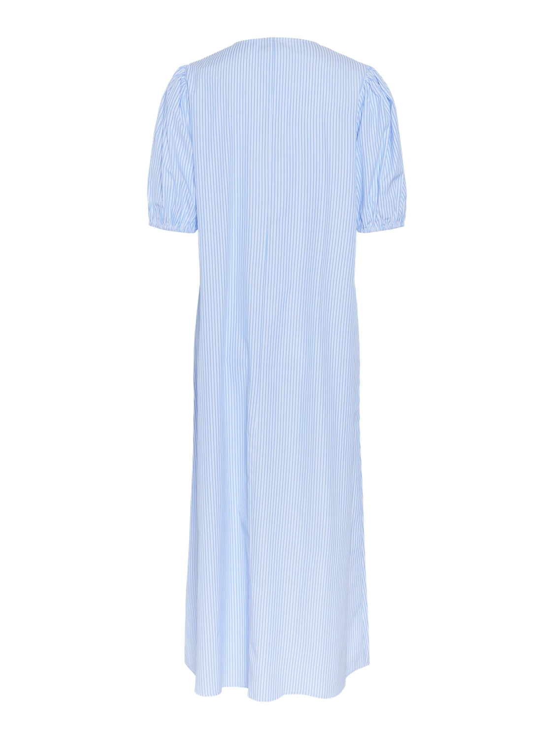 HOLLY 2/4 O-NECK DRESS - BLUE WHITE