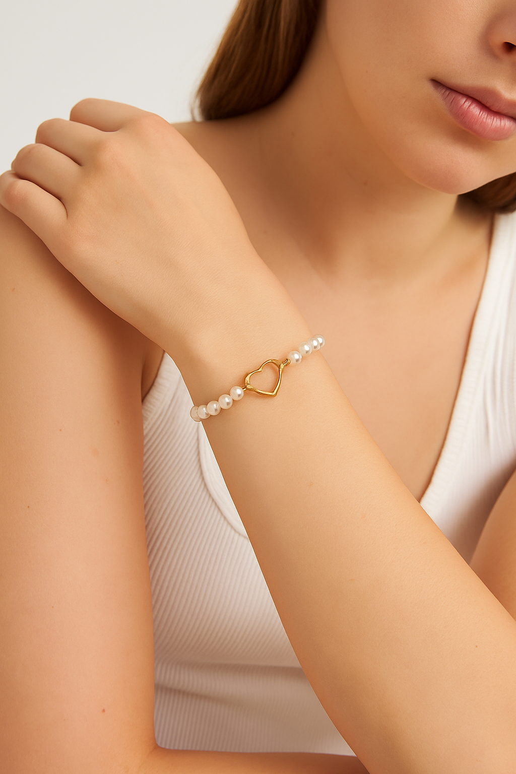 Perle Armbånd - 14K Guld - 024