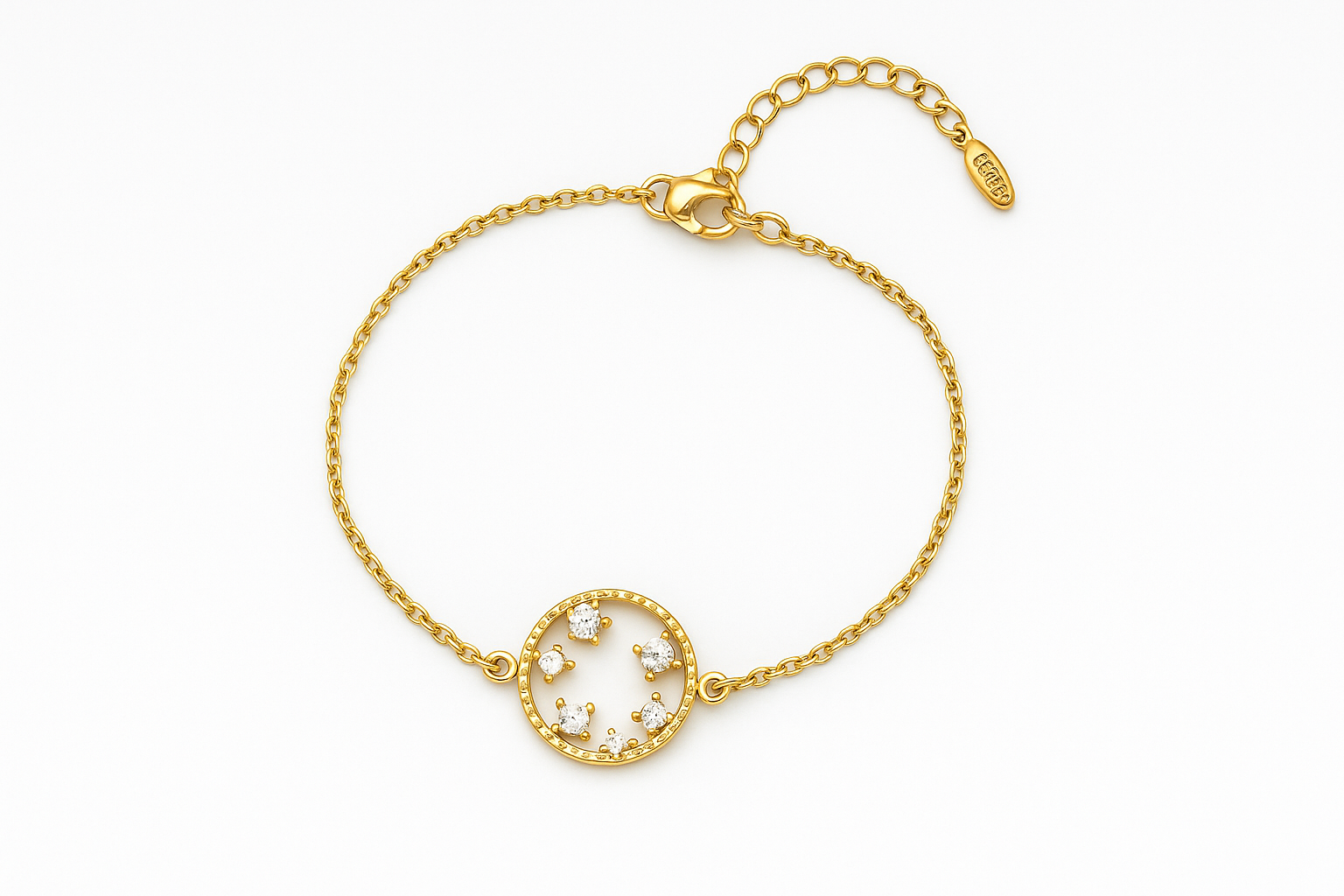 Krystal Armbånd - 14K Guld - 031
