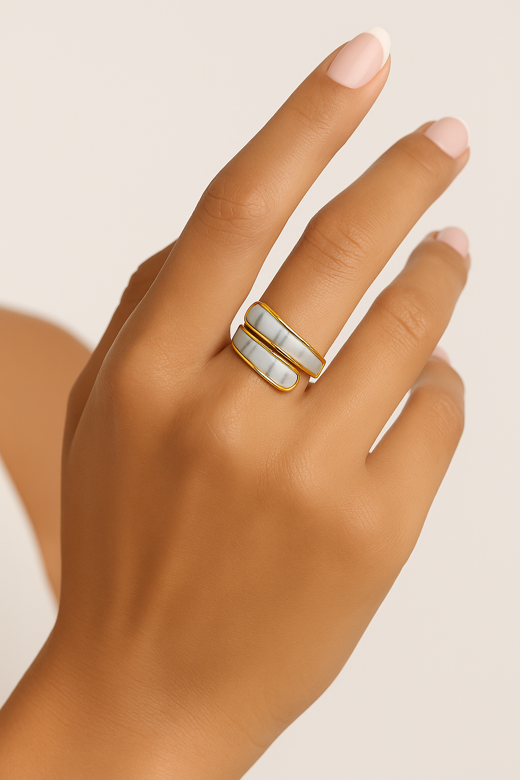 Justerbar Ringe - 14K Guld - 072