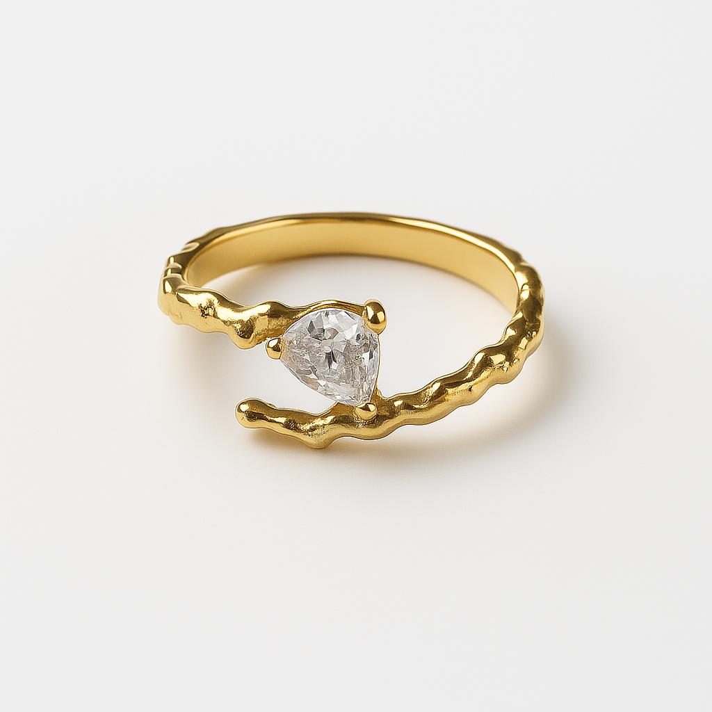 Justerbar Ringe - 14K Guld - 079