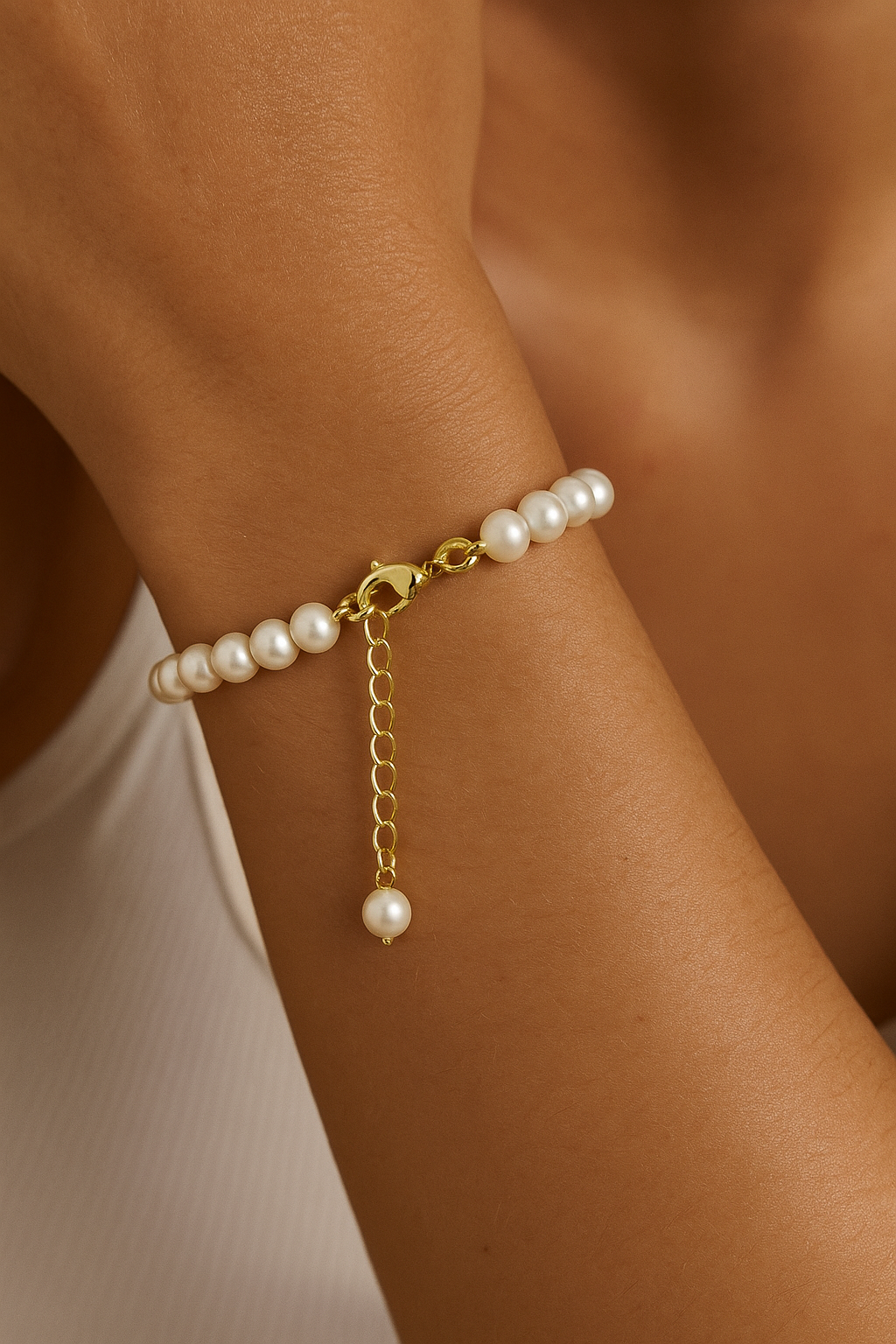 Armbånd - Semi Precious Stones Pearl - 2607D