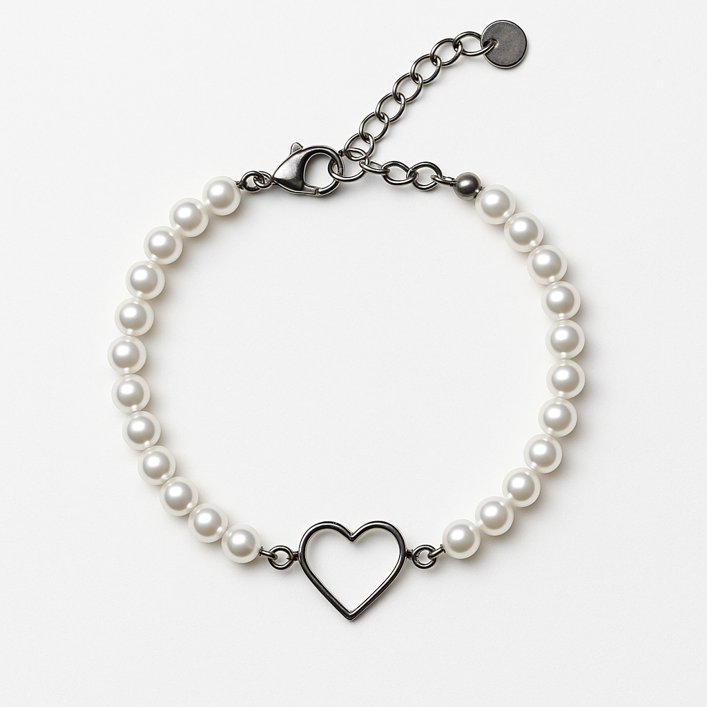 Perle Armbånd - Sølv - 029