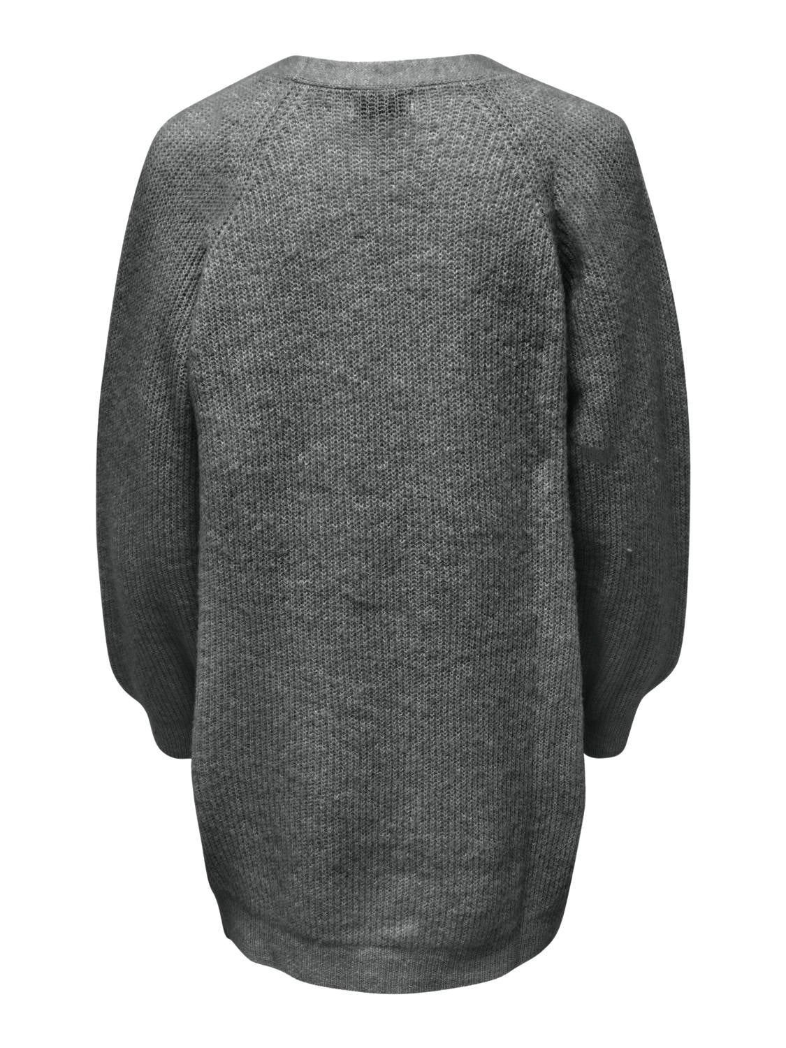 INGEBORG OPEN CARDIGAN - DARK GREY MELANGE