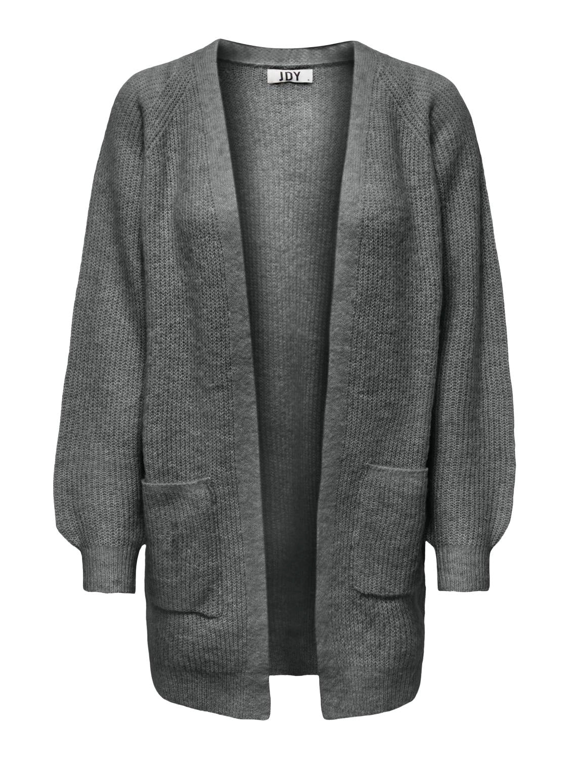 INGEBORG OPEN CARDIGAN - DARK GREY MELANGE