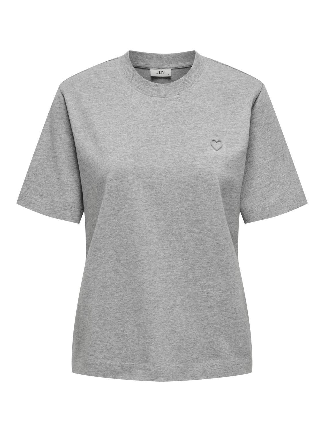 PENNY T-SHIRT - MEDIUM GREY MELANGE ''HJERTE''