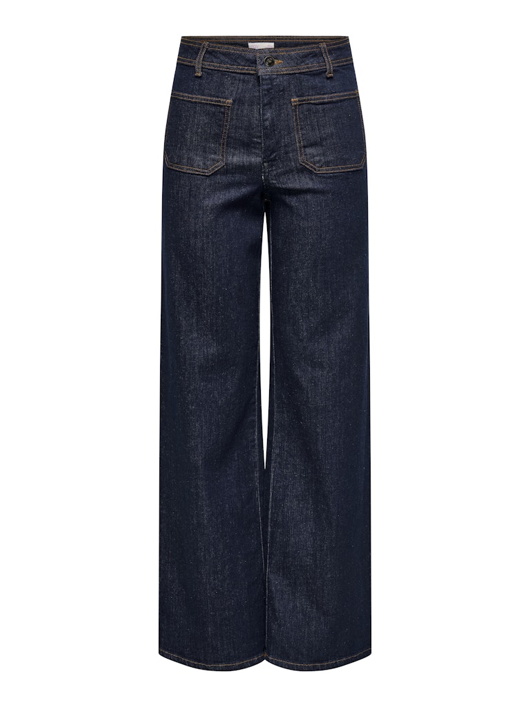 VANESSA POCKET WIDE JEANS - DARK BLUE DENIM