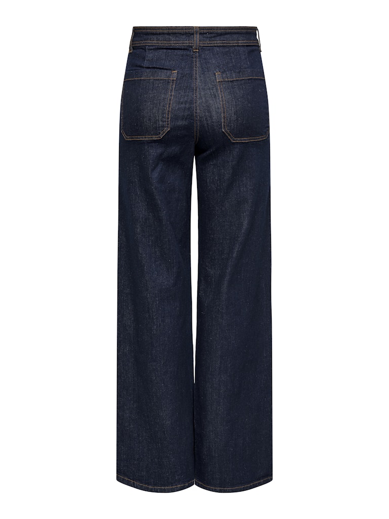 VANESSA POCKET WIDE JEANS - DARK BLUE DENIM