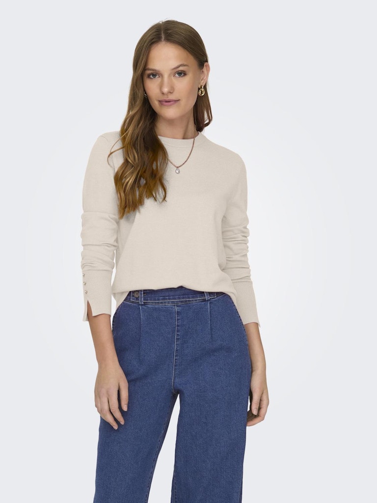 MALOU BUTTON PULLOVER - EGGNOG