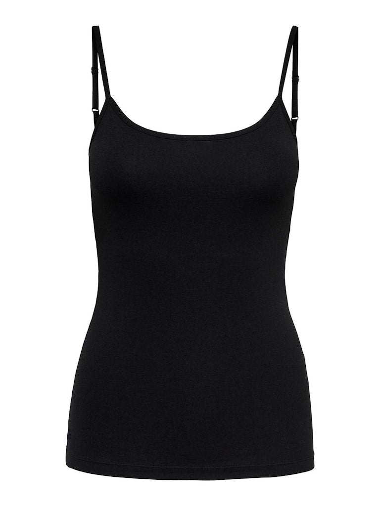 AVA SINGLET TOP - BLACK