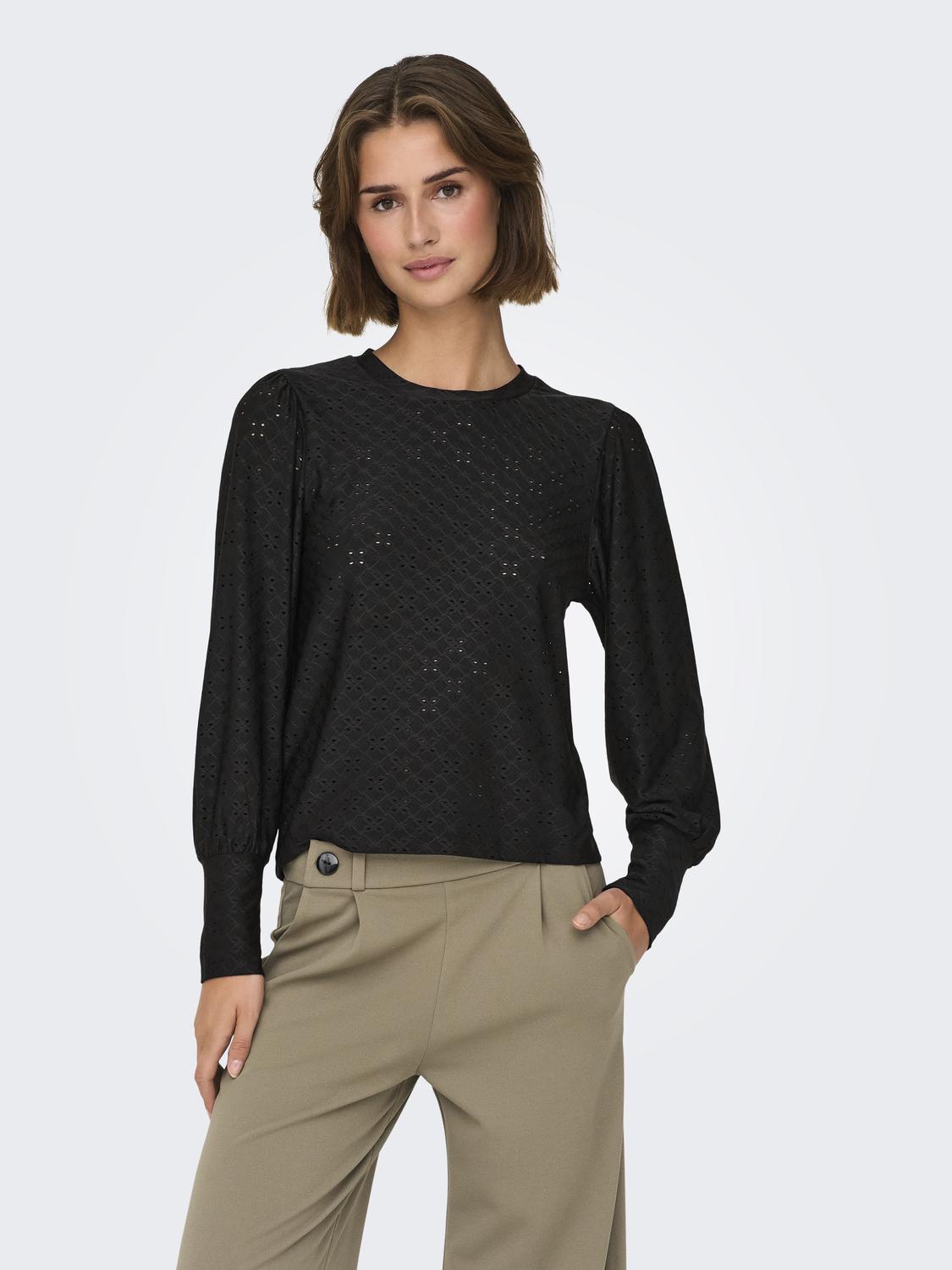 CATHINKA BELLSLEEVE TOP - BLACK