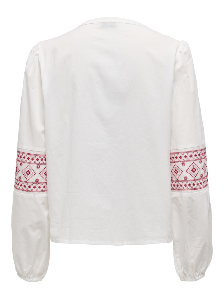 LULU EMBROIDERY SHIRT - CLOUD DANCER/SKI PATROL