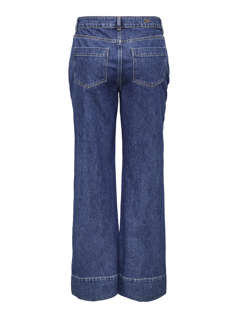 SELINA WIDE JEANS DENIM - DARK BLUE DENIM