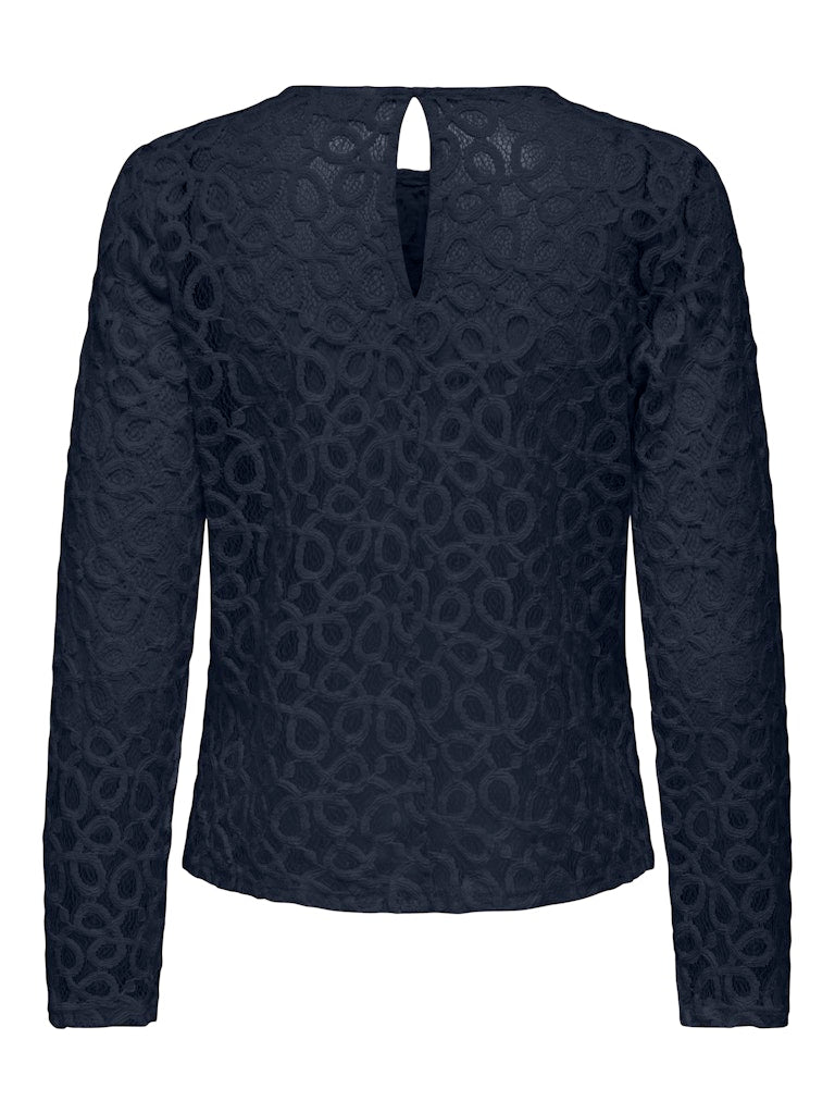 MATHILDA L/S LACE TOP - TOTAL ECLIPSE