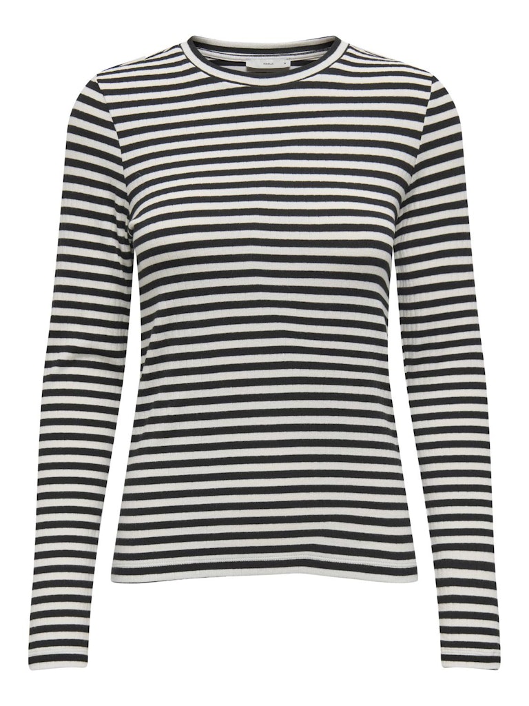 AIDA STRIPED L/S TOP - BLACK/WHITE