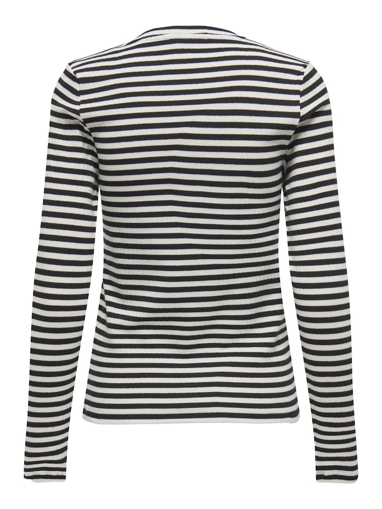 AIDA STRIPED L/S TOP - BLACK/WHITE