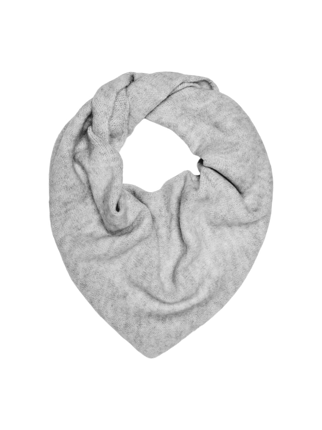 LEONE TRIANGULAR SCARF - MEDIUM GREY MELANGE