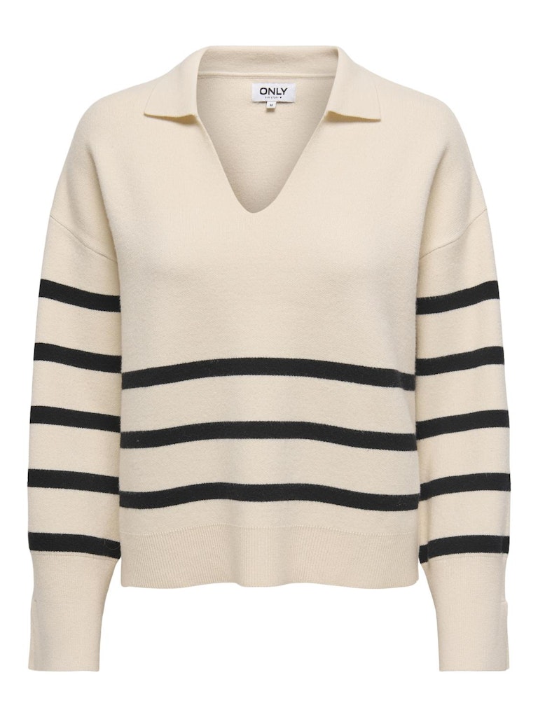 MONICA COLLAR PULLOVER - BIRCH