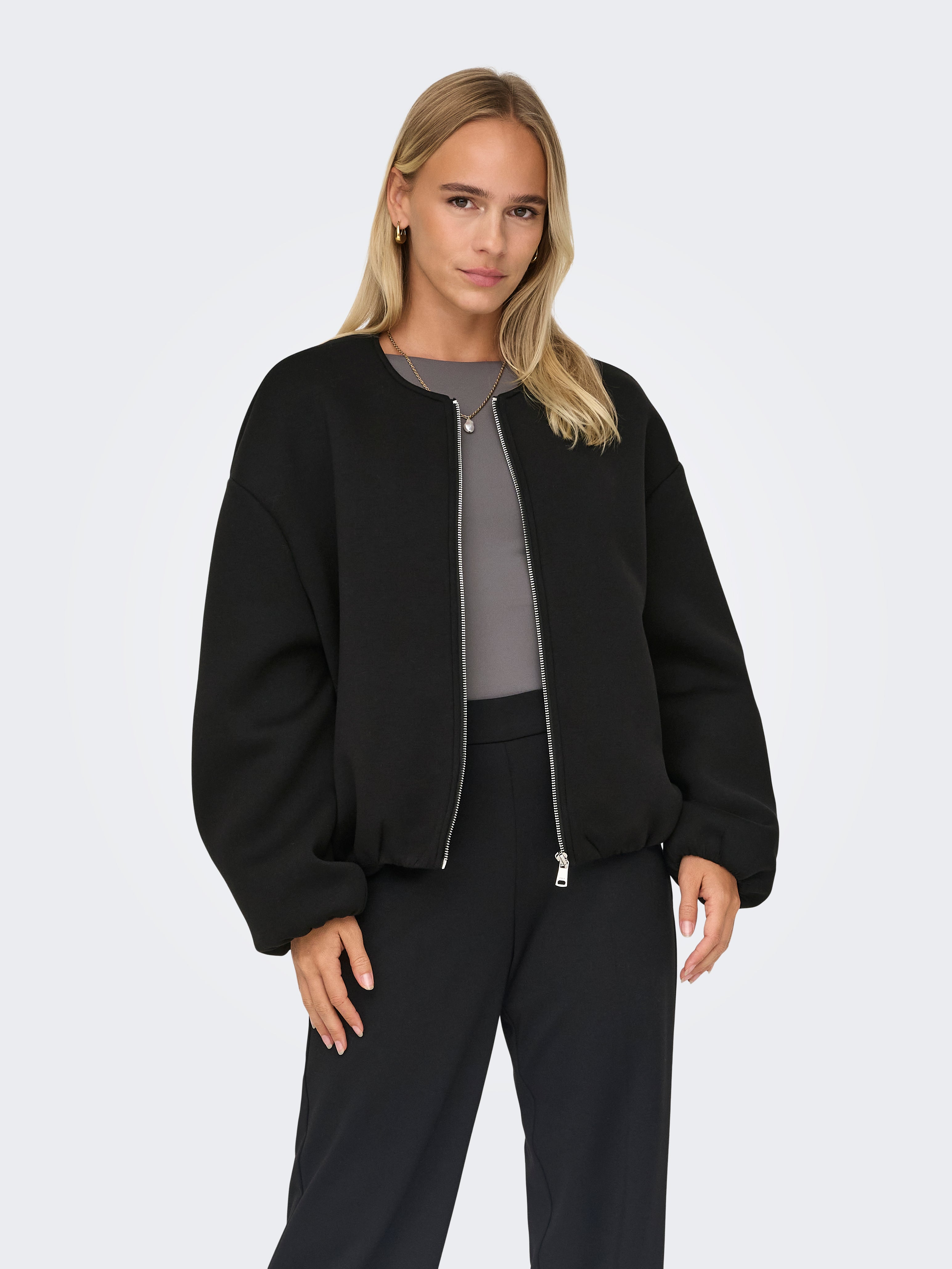 ELLIE SCUBA JACKET - BLACK