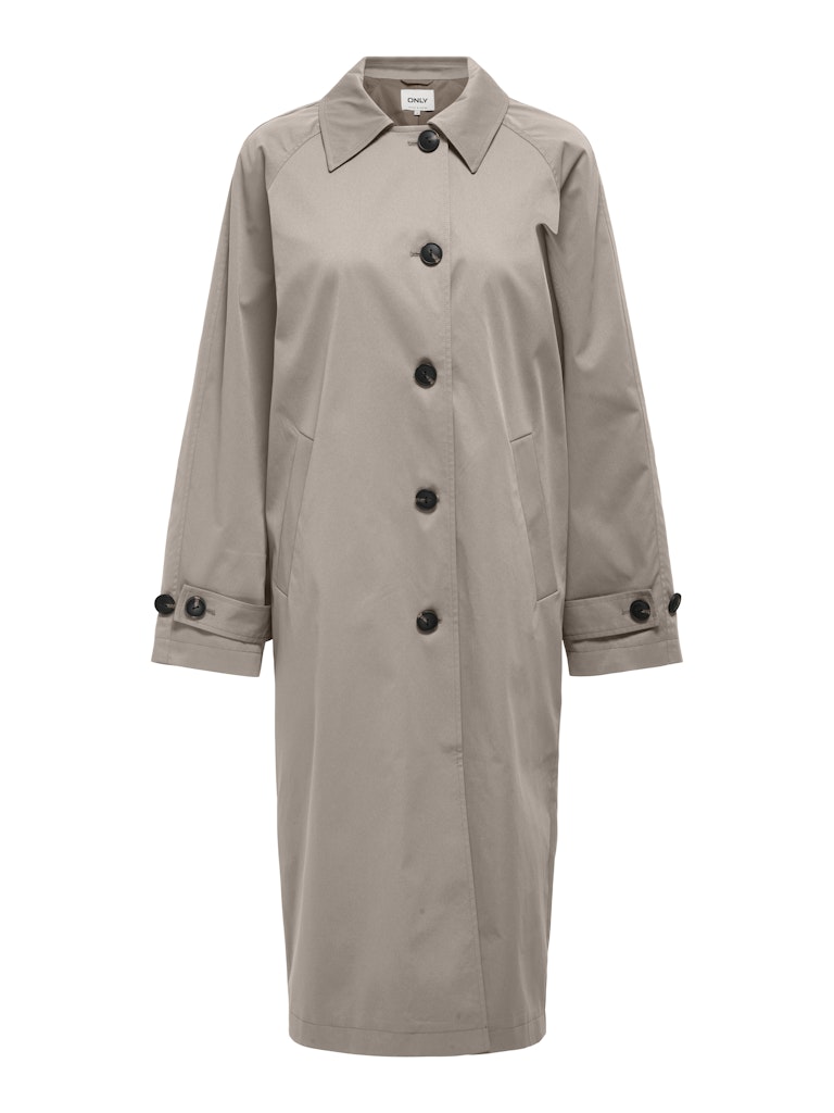 EJA ORCHID BUTTON COAT - STRING/WALNUT