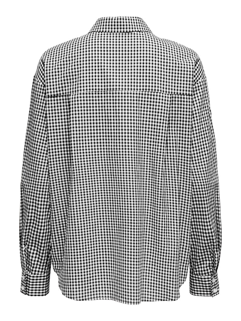 ALLI CHECK SHIRT - BLACK