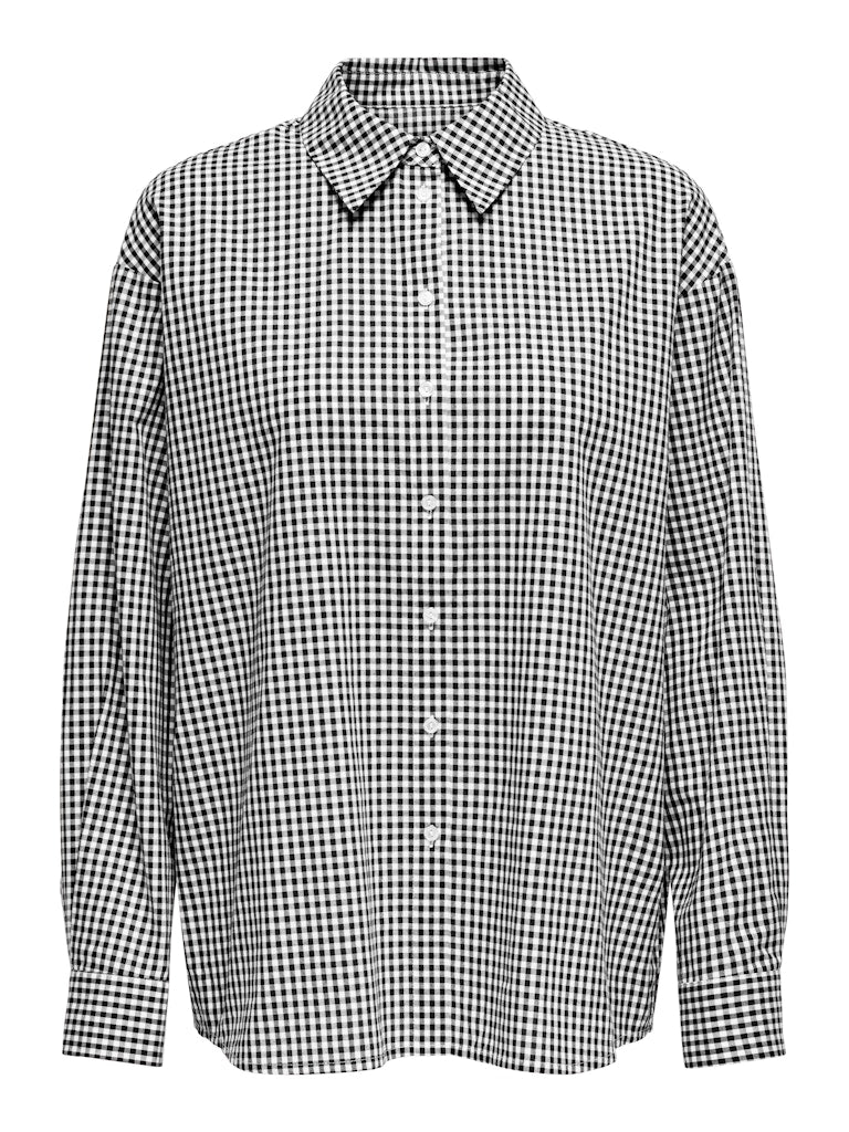 ALLI CHECK SHIRT - BLACK