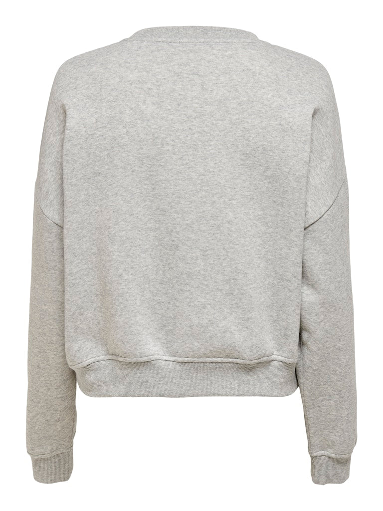 SWEAT CREW OVERSIZE - LIGHT GREY MELANGE