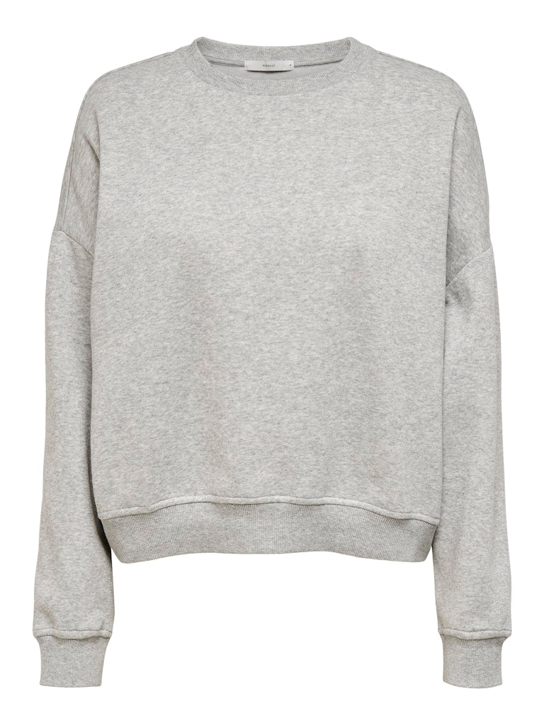 SWEAT CREW OVERSIZE - LIGHT GREY MELANGE