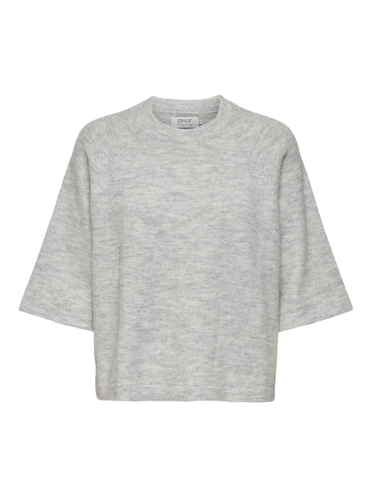 SIMONI 3/4 PULLOVER - LIGHT GREY MELANGE