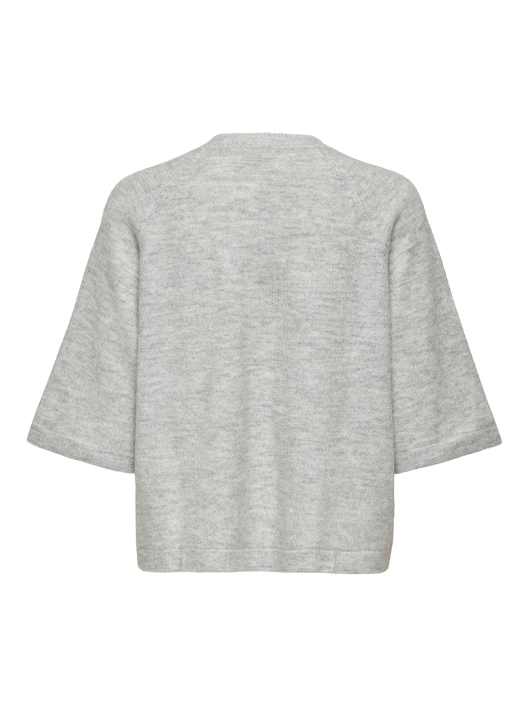 SIMONI 3/4 PULLOVER - LIGHT GREY MELANGE