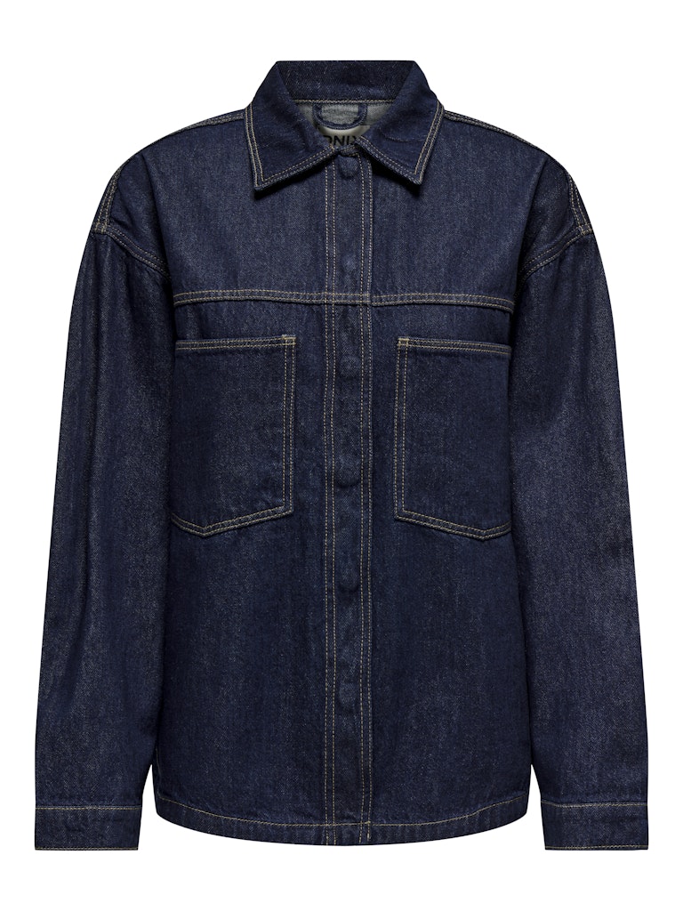 EMMIE SHIRT RINSE DENIM - DARK BLUE DENIM