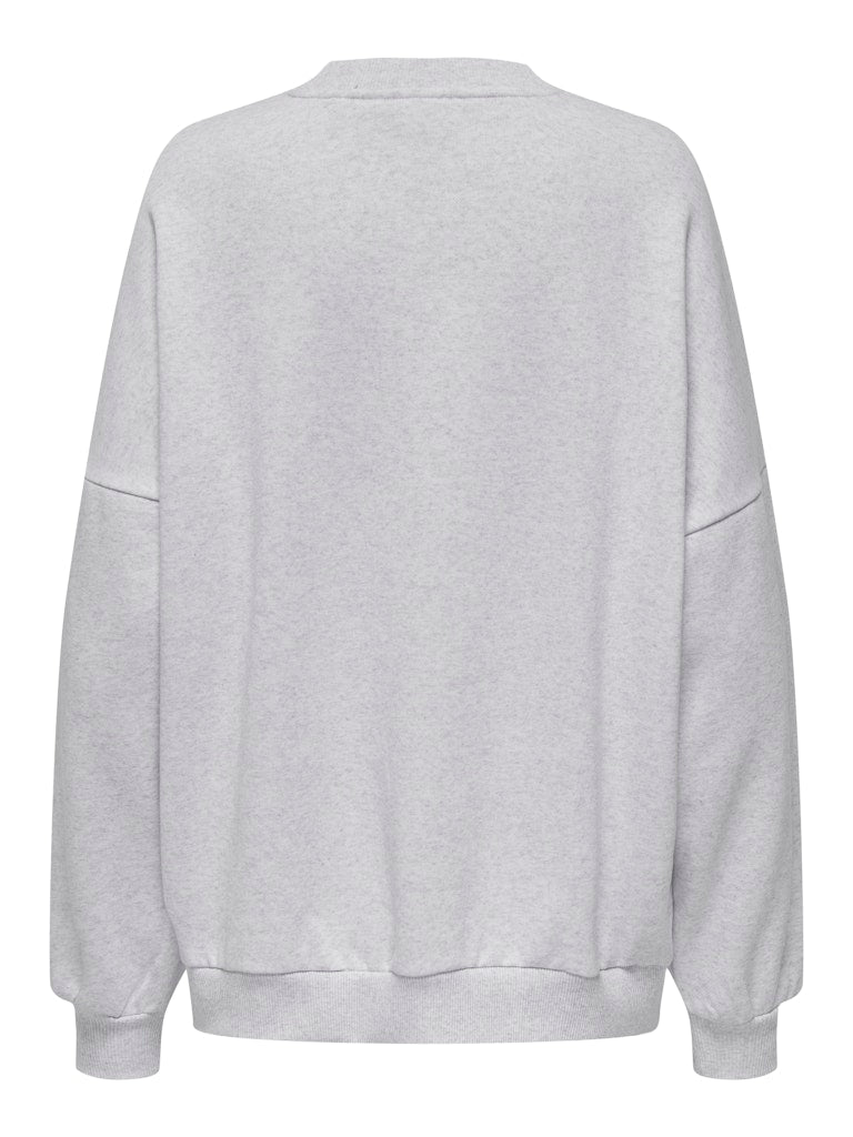 DEBORAH CLUB O-NECK SWEAT - LIGHT GREY MELANGE