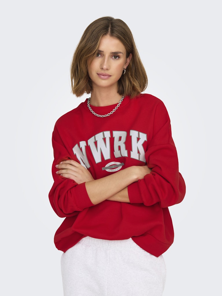 DEBORAH CLUB O-NECK SWEAT - MARS RED