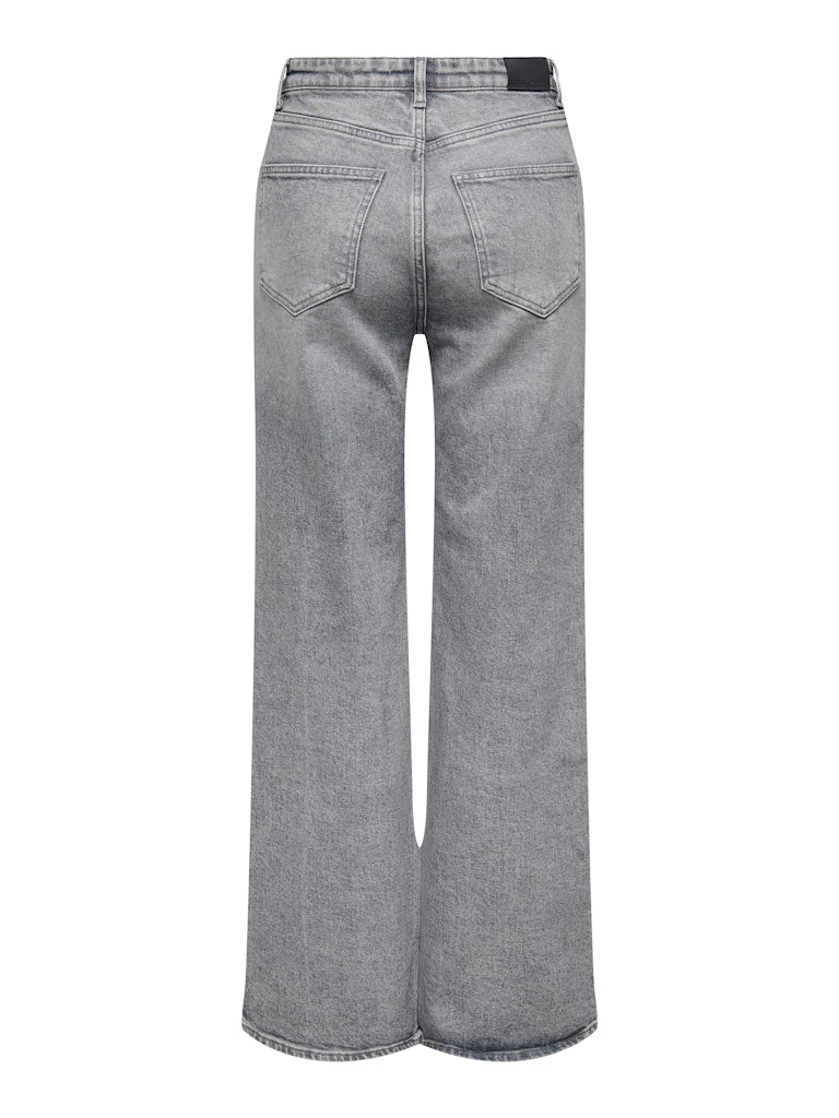 JUICY WIDE DENIM JEANS - MEDIUM GREY DENIM