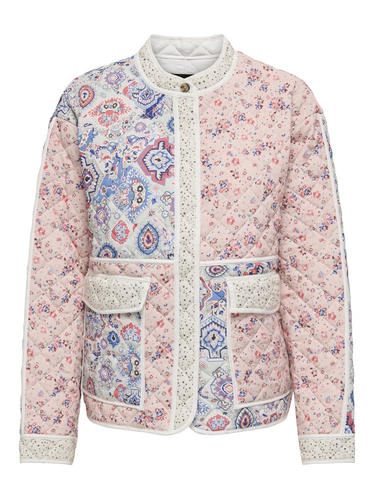 SMILLA QUILTED PATCHWORK JACKET - TOFU FLOWER