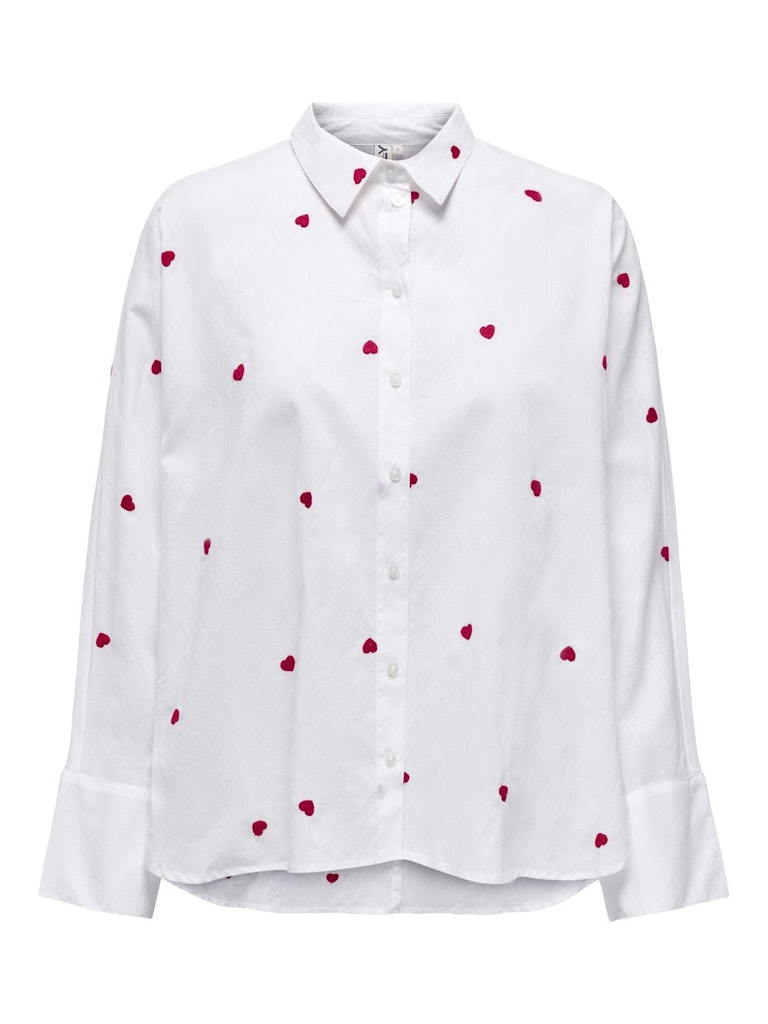 NEW LINA GRACE SHIRT - BRIGHT WHITE/HEART