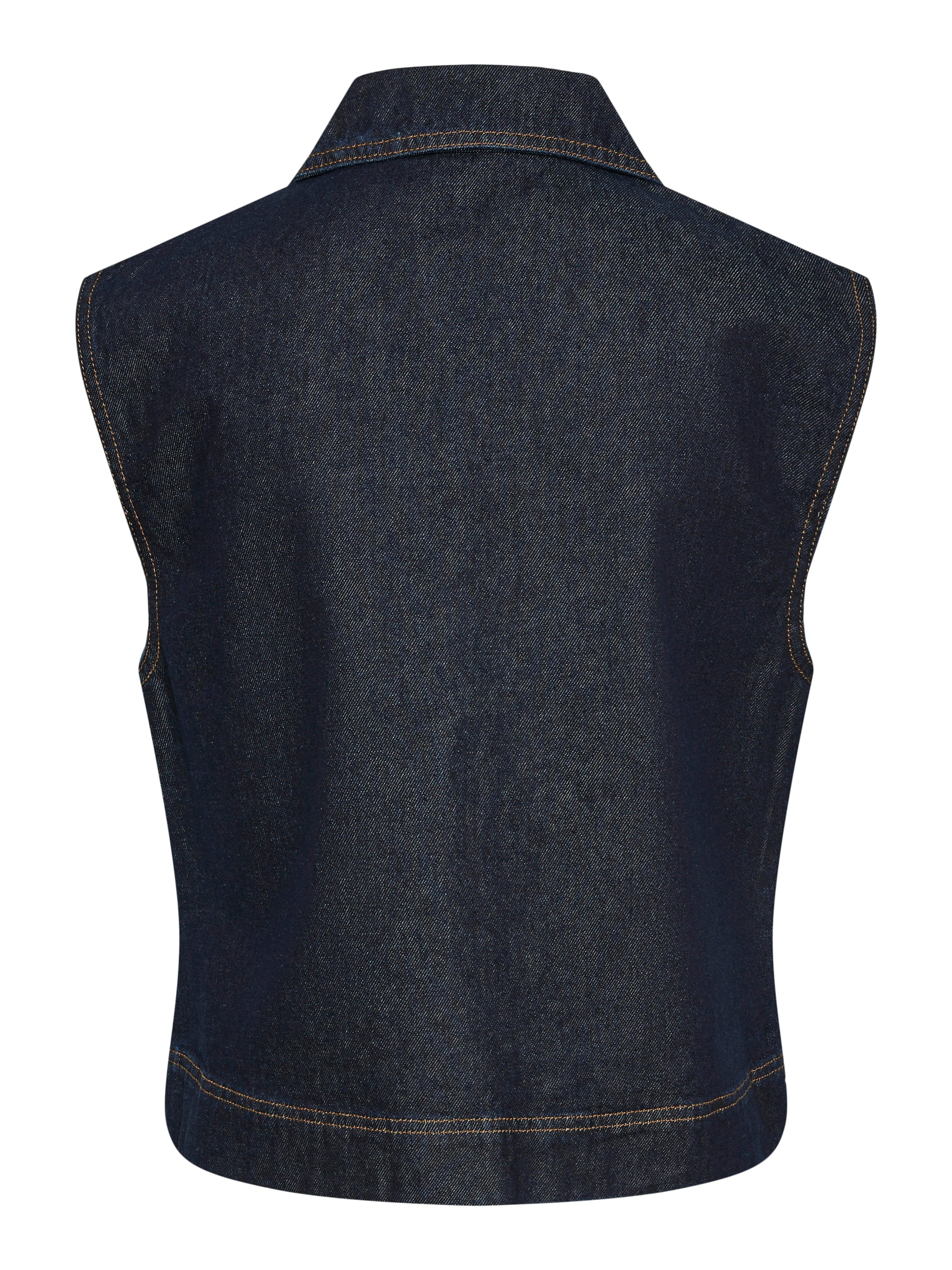 Nevin denim Vest - Dark blue denim