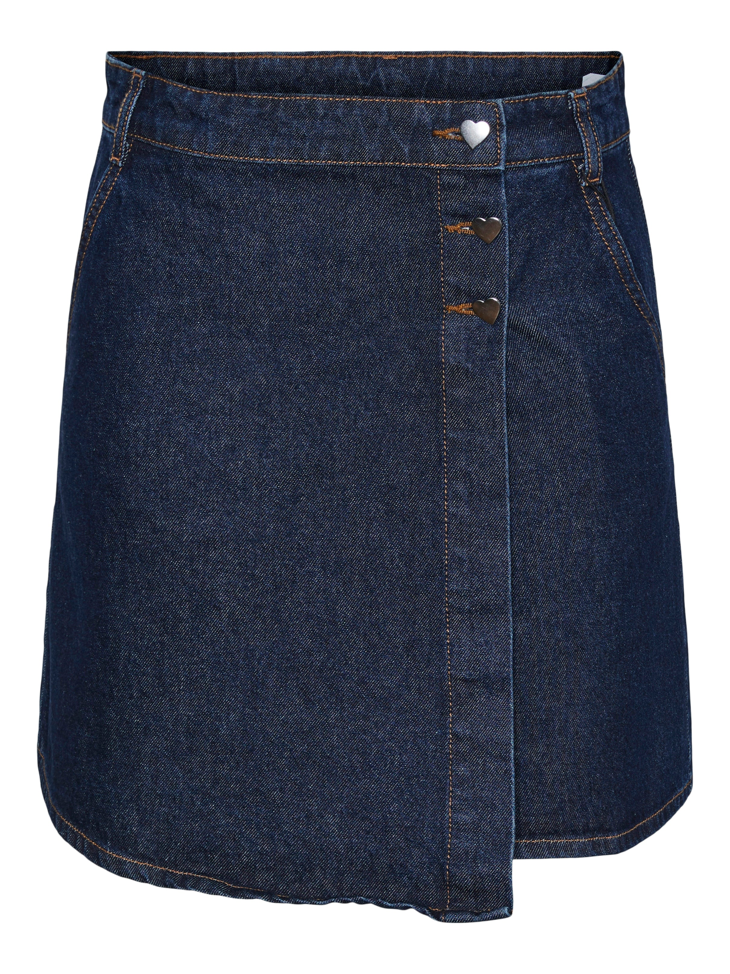 Nevim mini denim nederdel - Dark blue denim