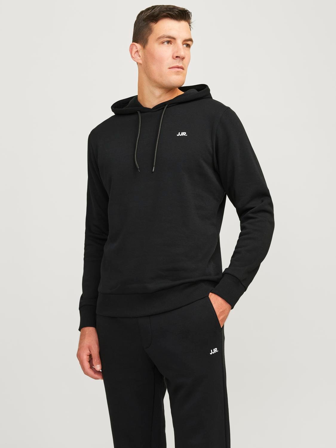 EBREBEL LOGO SWEAT HOOD - BLACK