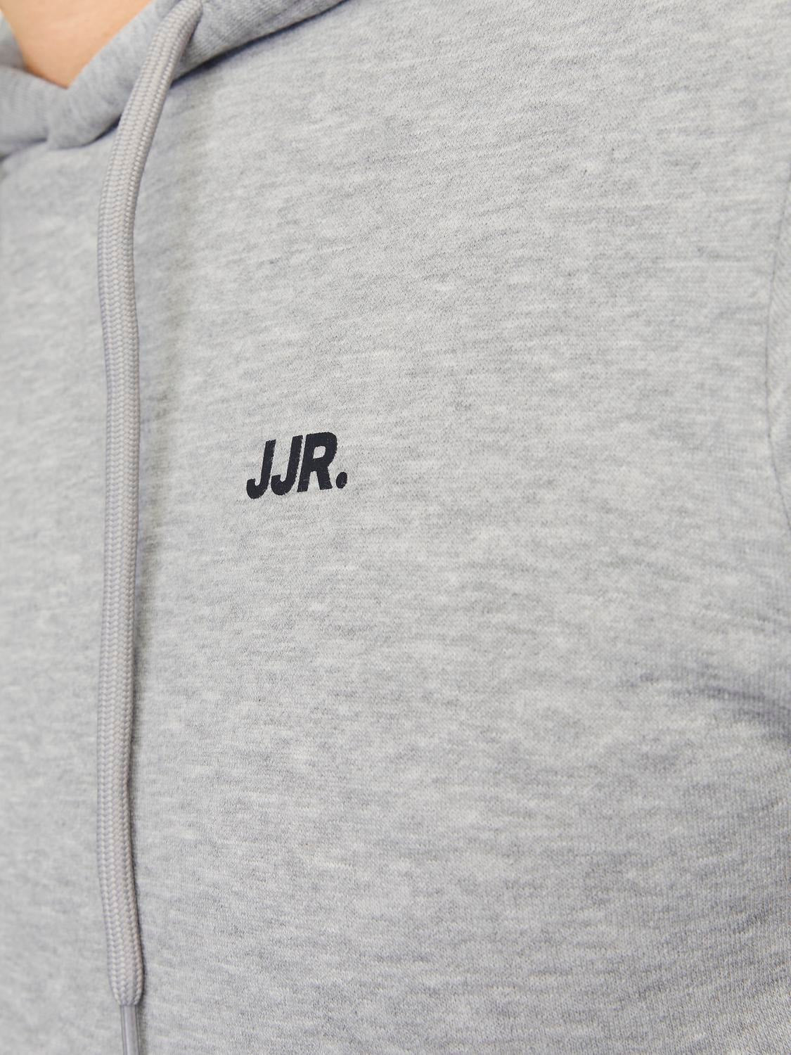 EBREBEL LOGO SWEAT HOOD - LIGHT GREY MELANGE